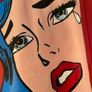 Hand Painted Pop Art Leather Jacket...CUSTOM MADE!! NWOT